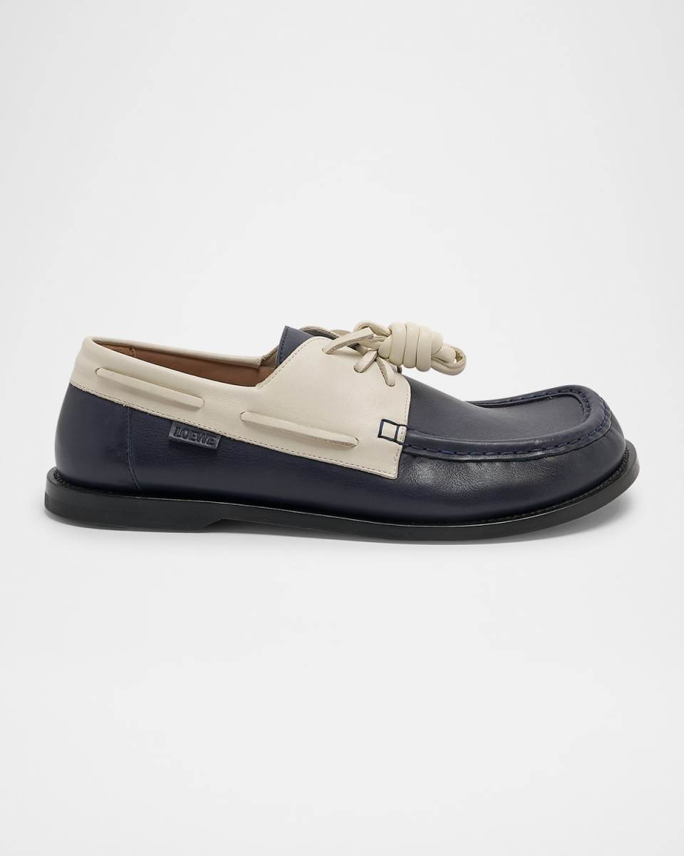 Campo Bicolor Calfskin Boat Loafers